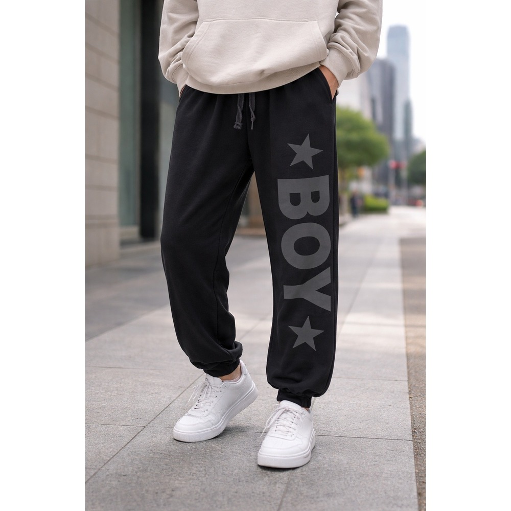 BOY London Streetwear Logo Jogger Sweatpants Black Star Graphic XS